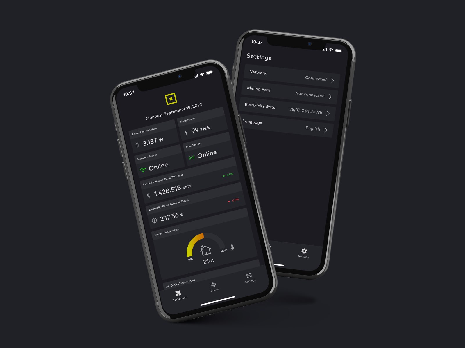 Bitcoin Heater Mobile App